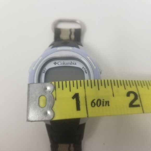 Columbia CL-5017 Adjustable Hook & Loop Fabric Band Digital Sports 10 Lap Watch - Picture 8 of 11